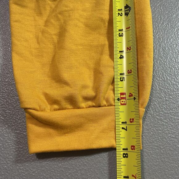 STUDIO 1011 Sweatshirt Colorblock Drawstring Hem Pullover Womens 1X USA Yellow - Picture 7 of 7